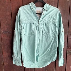 EUC dri-fit LL bean womens button up shirt
